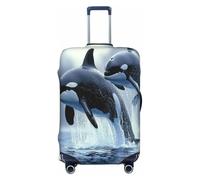 UYHhgqw Smart Killer Whale - Copertura protettiva per valigia, antigraffio, adatta per bagagli da 45,7 a 81,3 cm, Nero , S