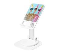 UYHhgqw Supporto universale per telefono, supporto da scrivania regolabile per iPhone, telefoni cellulari e tablet, girevole a 360°, la felicità dello scheletro