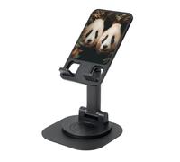 UYHhgqw Supporto universale per telefono, supporto da scrivania regolabile per iPhone, telefoni cellulari e tablet, girevole a 360°, due adorabili cuccioli di panda