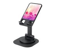 UYHhgqw Supporto universale per telefono, supporto da scrivania regolabile per iPhone, telefoni cellulari e tablet, girevole a 360°, il branco di elefanti sotto il sole al tramonto