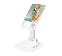 UYHhgqw Supporto universale per telefono, supporto da scrivania regolabile per iPhone, telefoni cellulari e tablet, girevole a 360°, il sorriso di un cane