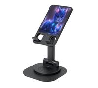 UYHhgqw Supporto universale per telefono, supporto da scrivania regolabile per iPhone, telefoni cellulari e tablet, girevole a 360°, gatto luminoso