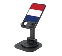 UYHhgqw Supporto universale per telefono, supporto da scrivania regolabile per iPhone, telefoni cellulari e tablet, girevole a 360°, bandiera olandese