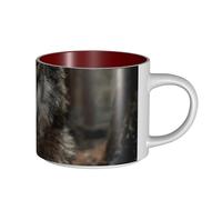 UYHhgqw Tazza in ceramica con lupi nella foresta per donne, tazza da caffè, grande capacità e manico, per ufficio e casa