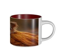 UYHhgqw Tazza in ceramica con scritta "The Crown Dog in the Scarf ", per donne, tazza da caffè, grande capacità e manico, per ufficio e casa
