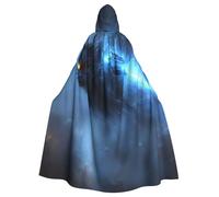 UYHhgqw The Cat'S Fantasy Dream - Costume da strega di Halloween, mantello con cappuccio per uomo e donna, costume horror horror per Halloween, costume cosplay