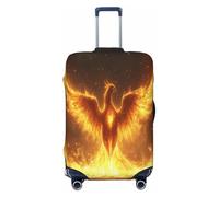 UYHhgqw The Fiery Red Phoenix Copertura per bagagli resistente antigraffio per bagagli da 45,7 a 81,3 cm, Nero , L