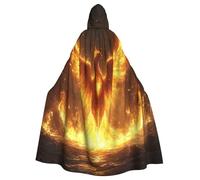 UYHhgqw The Fiery Red Phoenix - Costume da strega di Halloween, mantello con cappuccio, per uomo e donna, costume horror horror per Halloween