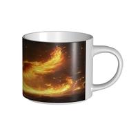 UYHhgqw The Fiery Red Phoenix Tazza in ceramica per donne, tazze da caffè, grande capacità e manico, per ufficio e casa