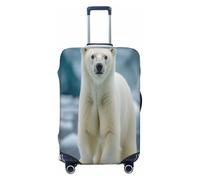 UYHhgqw The Gaze of A Polar Bear - Copertura protettiva per valigia, antigraffio, adatta per bagagli da 45,7 a 81,3 cm, Nero , L