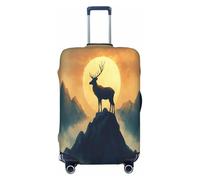 UYHhgqw The Giant Deer On The Mountaintop - Copertura per valigia, resistente, antigraffio, adatta per bagagli da 45,7 a 81,3 cm, Nero , S