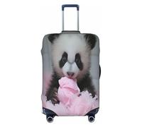 UYHhgqw The Happiness of Pandas - Copertura protettiva per valigia, resistente, antigraffio, adatta per bagagli da 45,7 a 81,3 cm, Nero , M