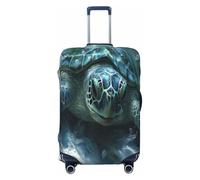 UYHhgqw The Happiness of Turtles - Copertura protettiva per valigia, antigraffio, adatta per bagagli da 45,7 a 81,3 cm, Nero , S