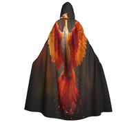 UYHhgqw The Red Phoenix - Costume da strega di Halloween, mantello con cappuccio, per uomo e donna, costume horror horror per Halloween