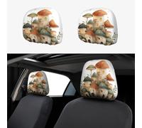 UYHhgqw The Secret of Mushroom House Car Poggiatesta Copre 2 pezzi, divertente ed elegante, accessorio universale per la maggior parte delle auto