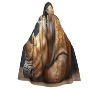 UYHhgqw The Secret Of Rhinoceros - Costume da strega di Halloween, mantello con cappuccio da uomo e da donna, costume horror horror per Halloween, costume cosplay