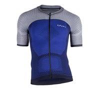 UYN Alpha Maglia Ciclismo da Uomo A Manica Corta Maglia, Uomo, Medieval Blue/Sleet Grey, XL