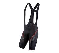 UYN Alpha Salopette da Ciclismo Uomo Pantalone, Uomo, Blackboard/Red, L