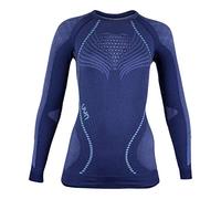Uyn Ambityon Underwear, Maglia Intima Termica Donna, Blu (Deep Blue/White/Light Blue), S/M