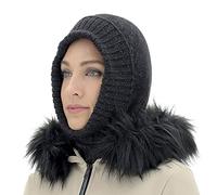 UYN Balaclava Cashmere Passamontagna Uomo Donna In Lana E Seta Con Filato Riflettente Argenthon, Morbido E Caldo