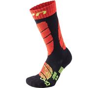 UYN Calze da sci Ski Junior – alte prestazioni, morbide e traspiranti – 31-34 EU grigie/blu/rosse