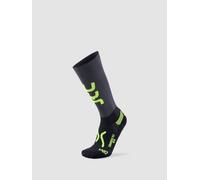UYN S100070 RUN COMPRESSION FLY Calzini Uomo Antracite/Giallo Fluo 38