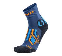 UYN Approach Calze da Trekking Uomo Media Lunghezza, Blue/Orange/Greymelange, 42/44