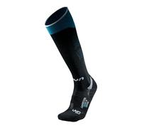 UYN Calzini da donna Run Compression One, Nero-turchese, 41