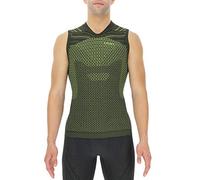 UYN Canotta da Running Alpha Coolboost con Tecnologia T-Hexagon, Piping Riflettente, Anatomical Neck e Comfort Rinfrescante