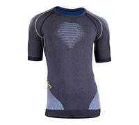 UYN Evolutyon, Maglia Intima Termica Uomo, Anthracite Melange/Blue/Yellow Shiny, S/M