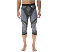 Uyn Evolutyon Pantalone Intimo Termico, Uomo, Anthracite Melange/Blue/Yellow Shiny, L/XL