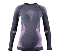 UYN Evolutyon Underwear Maglia Intima Termica, Donna, Anthracite Melange/Raspberry/Purple, XS