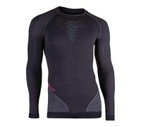 Uyn Fusyon Underwear, Maglia Intima Termica Uomo, grigio (Caviar/Beige/Bordeaux), XXL