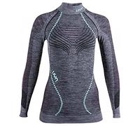 UYN Lady Ambityon UW Shirt LG_SL Melange Turtle Neck Ambityon Maglia Intima Dolcevita Manica Lunga Melange da Donna, Donna, Black Melange/Pink/Aqua, S/M