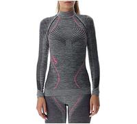 UYN Lady Ambityon UW Shirt LG_SL Melange Turtle Neck Ambityon Maglia Intima Dolcevita Manica Lunga Melange da Donna, Donna, Black Melange/Purple/Raspberry, S/M