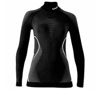 UYN Lady EVOLUTYON UW Shirt LG_SL Turtle Neck, Blackboard/Anthracite/White, L-XL