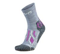 UYN Lady Trekking Approach Merino Mid Socks Calze di Media Lunghezza da Trekking Donna, Donna, Light Grey/Pink, 41/42