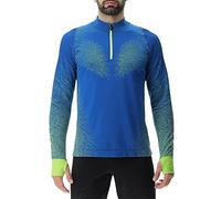 UYN Maglia Running Exceleration Zip Up Maniche Lunghe, Interno in Pile, Traspirante e Termica, vestibilità Regular