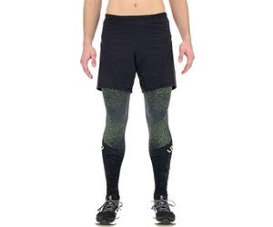 UYN Man Running EXCELERATION Shorts 2IN1, Pantaloni Uomo, Black/Yellow Fluo, M Lungo