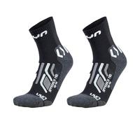 UYN Man Trekking Approach Mid Socks 2PRS Pack, Black/Grey, 42/44 Uomo