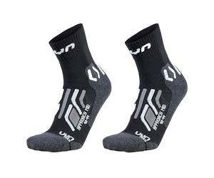 UYN Man Trekking Approach Mid Socks 2PRS Pack, Black/Grey, 42/44 Uomo
