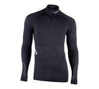 UYN Man UW Shirt LG_SL Up Turtle Neck, Ambityon Maglia Intima Dolcevita A Maniche Lunghe con Mezza Zip da Uomo, Blackboard/Black/White, S/M