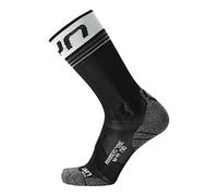 UYN Men Runner's One Mid Socks Abbigliamento da Running Running Socks Black - White 42-44