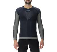 UYN O102429 Running PB42 OW Long_SL T-Shirt Uomo Bellezza Nera/cancello di Ferro S