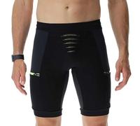 UYN Pantaloncini da Trail Running Strides - Pantaloncini Leggeri e Funzionali con biofibra Natex e Cordura, Traspiranti, ad Asciugatura Rapida, con Tasca per Smartphone