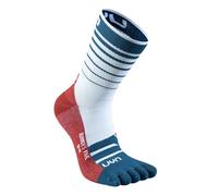 UYN S100318-W632 RUNNER'S FIVE Calzini Uomo White/Blue Poseidon/Red 45/47
