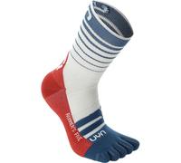 UYN S100318-W632 RUNNER'S FIVE Calzini Uomo White/Blue Poseidon/Red 45/47
