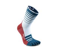 UYN S100318-W632 RUNNER'S FIVE Calzini Uomo White/Blue Poseidon/Red 45/47