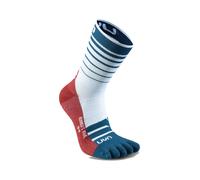 UYN S100318-W632 RUNNER'S FIVE Calzini Uomo White/Blue Poseidon/Red 39/41