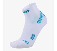UYN Running Calza Tecnica Per Corsa, Adulto, Bianco (White/Turquoise), 41/42